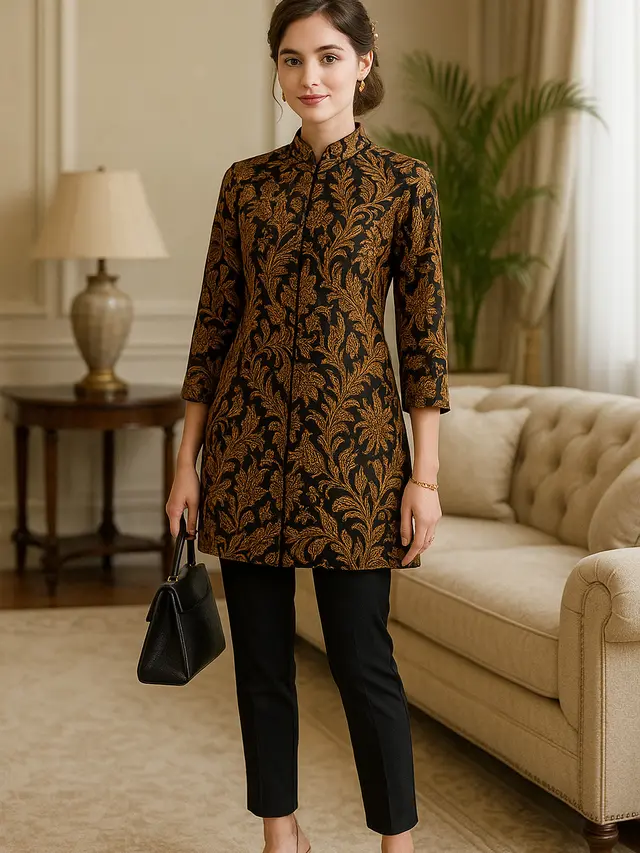 Model Blazer Batik Tunik Wanita Terbaru 2025