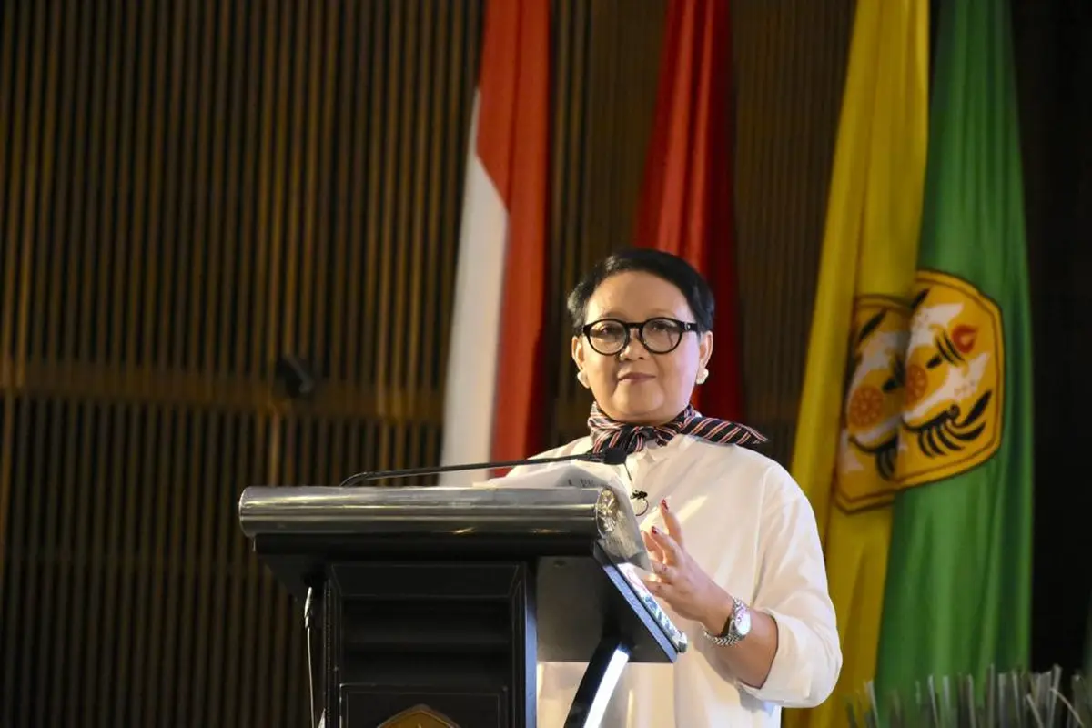 Menteri Luar Negeri RI Retno Marsudi di DiploFest, Bandung 19 Desember 2018 (Afra Augesti / Liputan6.com)