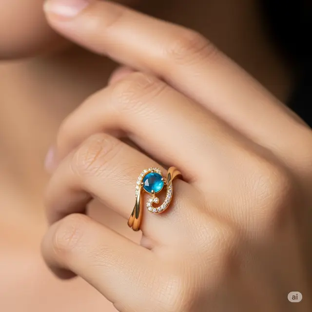 Model Cincin Emas Batu Akik Wanita. Foto: Gemini