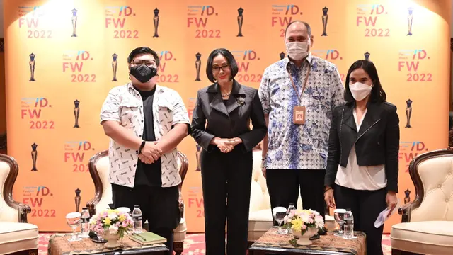 Poppy Dharsono dalam konferensi pers IFW 2022 di Jakarta, Maret 2022. (Foto: Dok. Tim IFW 2022)