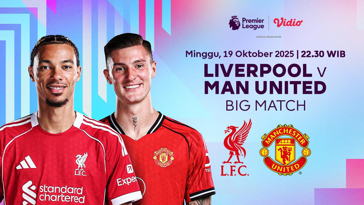 Link Live Streaming Liga Inggris Liverpool vs Manchester United di Vidio, Sebentar Lagi Kick-off