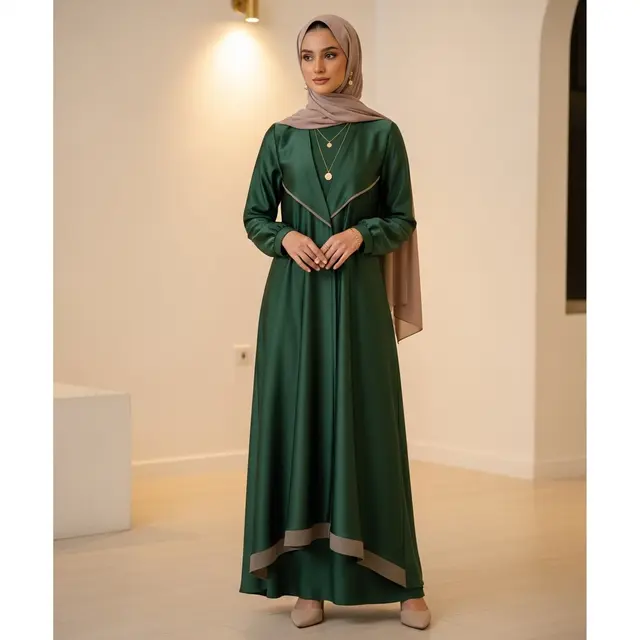 Model Baju Pesta Muslimah yang Anggun dan Elegan (Image by Gemini AI)