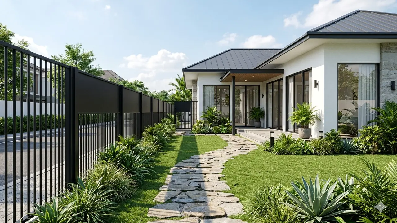 Model Pagar Rumah Transparan Agar Halaman Terlihat Luas.