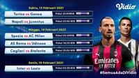 Pertandingan pekan ke-22 Liga Italia dapat disaksikan melalui platform streaming Vidio. (Dok. Vidio)