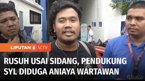 VIDEO: Sidang Ricuh! Jurnalis TV Lapor Polisi Usai Dianiaya Ormas Pendukung SYL