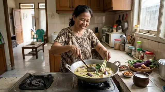 Resep Lodeh Terong Ungu Santan Sederhana