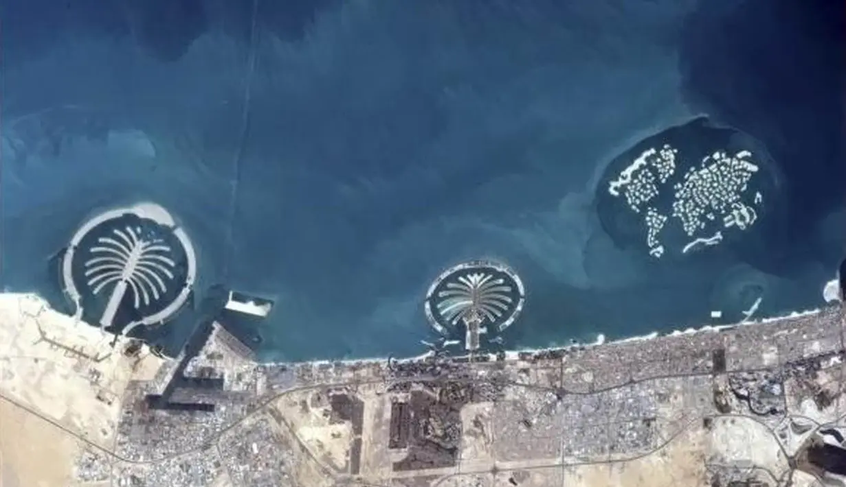 Beberapa pulau di Dubai, Uni Emirat Arab (REUTERS/NASA) 