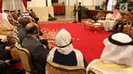 Presiden Jokowi memberi sambutan kepada peserta Musabaqah Hafalan Alquran dan Hadis (MHQH) tingkat Asean Pasifik ke-10 di Istana Negara, Kamis (22/3). Pertemuan dihadiri pula oleh Pangeran Khalid bin Sultan Abdul Aziz Al Suud. (Liputan6.com/Angga Yuniar)