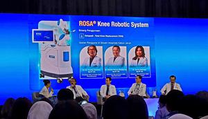 Dr. dr. Franky Hartono, SpOT (K) dalam Press Conference dan Grand Launching Siloam Robotic Center, Jakarta Selatan, Selasa (16/12/2025).