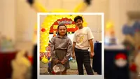 King Faaz potrer bersama dengan Arsy Hermansyah saat ia merayakan ulang tahunnya yang ke-10 tahun (dok.YouTube/The Hermansyah A6)
