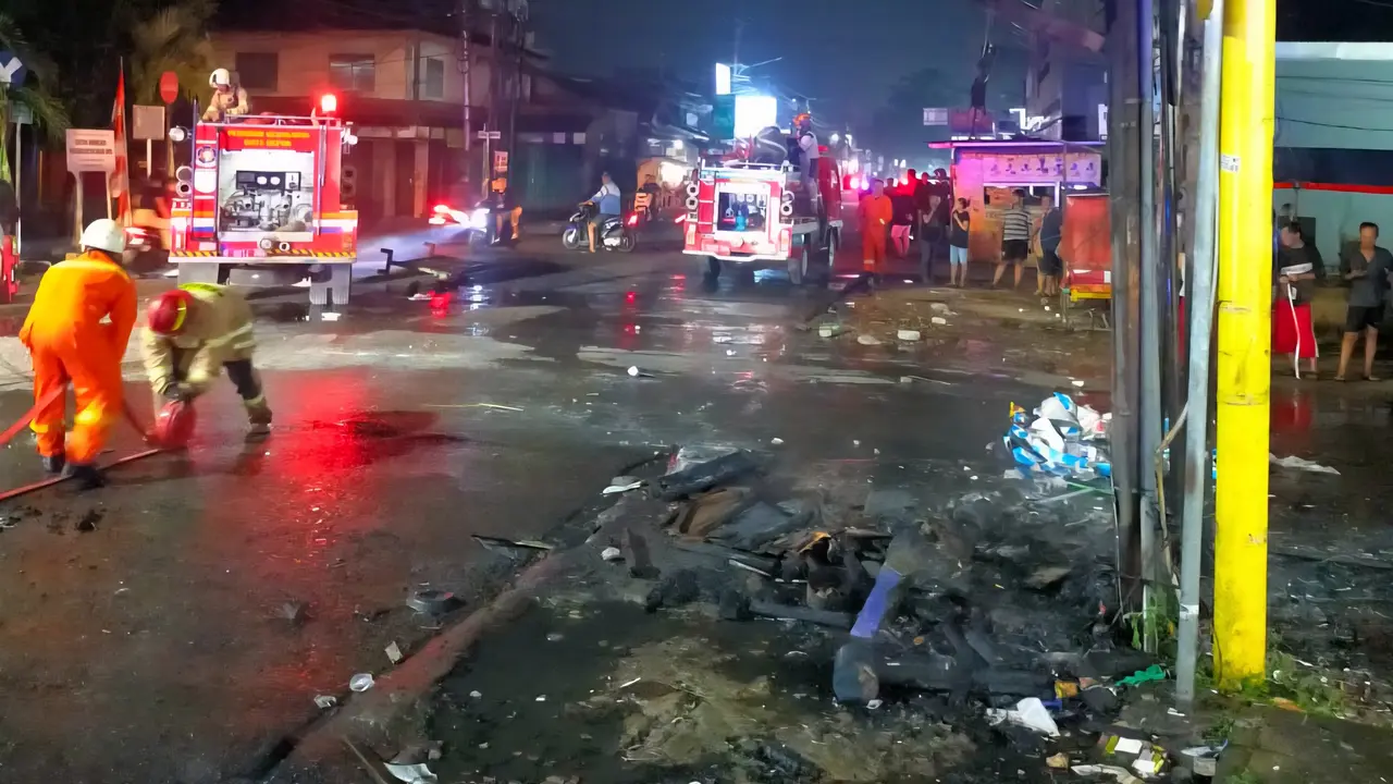 tawuran dua kelompok di depok