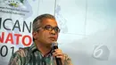 Direktur Pelayanan BPJS, Fajriadinur saat menjadi pembicara dalam diskusi bincang senator 2015 "Nasib Pasien dan RS di Era BPJS" di Jakarta, Minggu (5/4/2015). (Liputan6.com/Helmi Afandi)