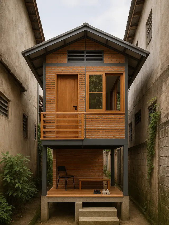 Rumah Sederhana Ukuran 6x9 di Gang Sempit (Foto: ChatGPT)