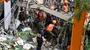 Sebagian besar korban merupakan pekerja yang beraktivitas di lokasi pembuangan sampah tersebut. Tampak dalam foto, tim penyelamat melanjutkan operasi di lokasi runtuhnya fasilitas pemilahan sampah di Binaliw, kota Cebu, Filipina tengah pada hari Sabtu, 10 Januari 2026. (AP Photo/Jacqueline Hernandez)