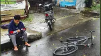 Viral Pemotor Tabrak Sepeda Seharga Rp 200 Jutaan Berujung Damai. (Sumber: Twitter/@wapres2024)
