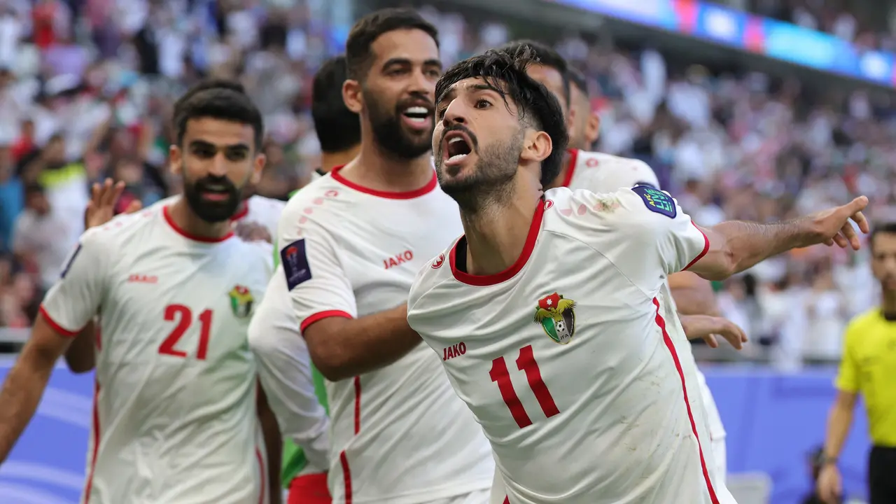 Timnas Yordania Vs Timnas Korea Selatan di Piala Asia 2023.