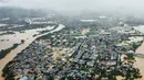 Topan Yagi yang menerjang Vietnam bagian utara mengakibatkan sejumlah bencana. (Xuan Quang/AFP)