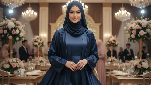 Abaya Satin Polos