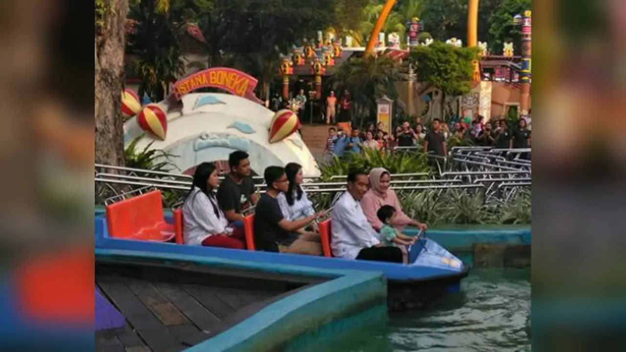 Presiden Jokowi mengajak keluarganya ke Dufan