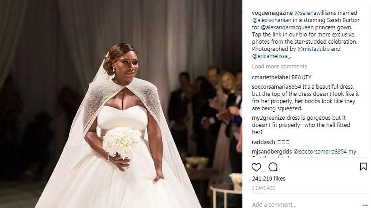 Gaun pengantin Serena Williams