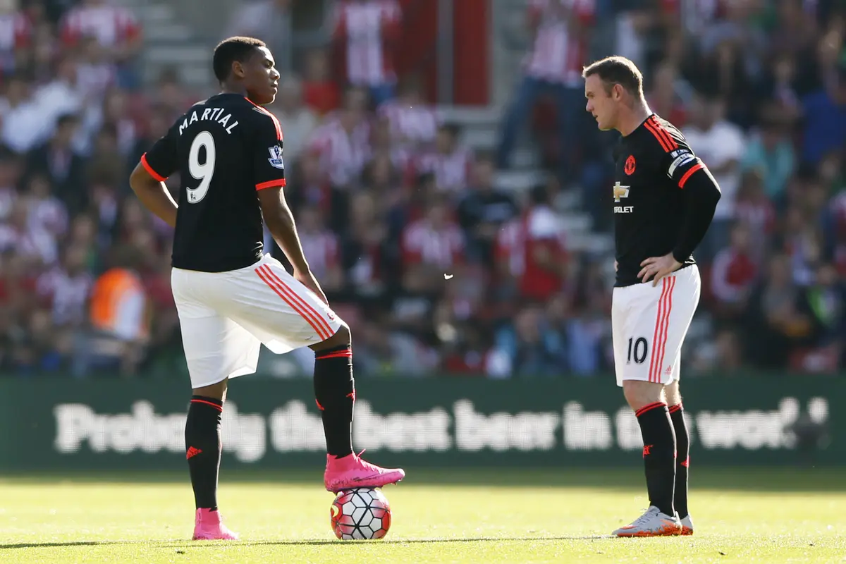 Anthony Martial dan Wayne Rooney