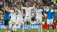 Real Madrid usai menaklukkan Manchester City di semifinal Liga Champions (Reuters)
