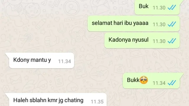 6 Chat Anak Beri Ucapan Selamat Hari Ibu Ini Bikin Ngakak