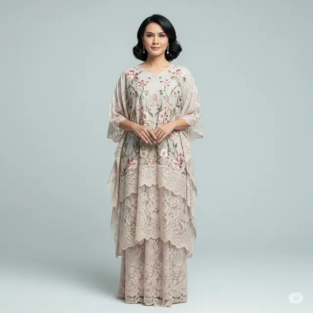 8 Model Baju Brokat Terbaru Usia 40-an yang Elegan dan Sopan