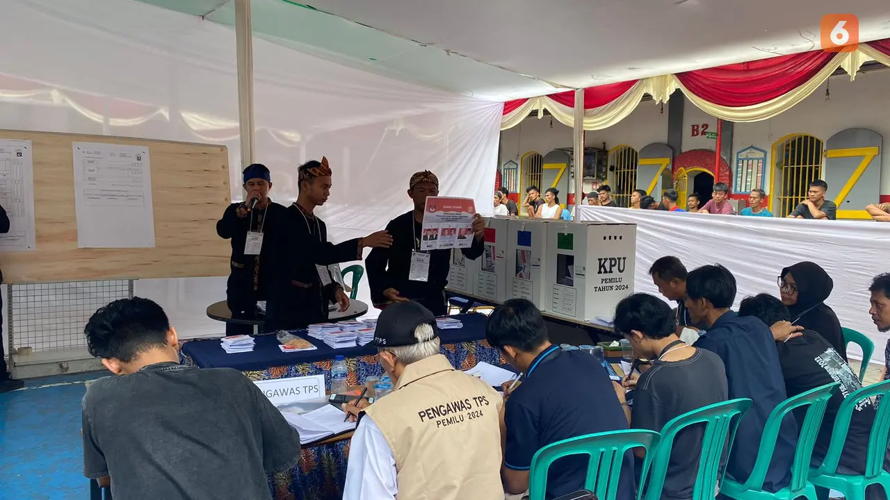 Suasana Pemilu 2024 di TPS khusus Lapas Kelas IIB Sukabumi, (Liputan6.com/Fira Syahrin)