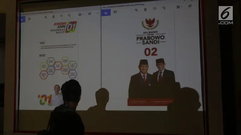 KPU Tunjukkan Alat Peraga Kampanye Pilpres 2019