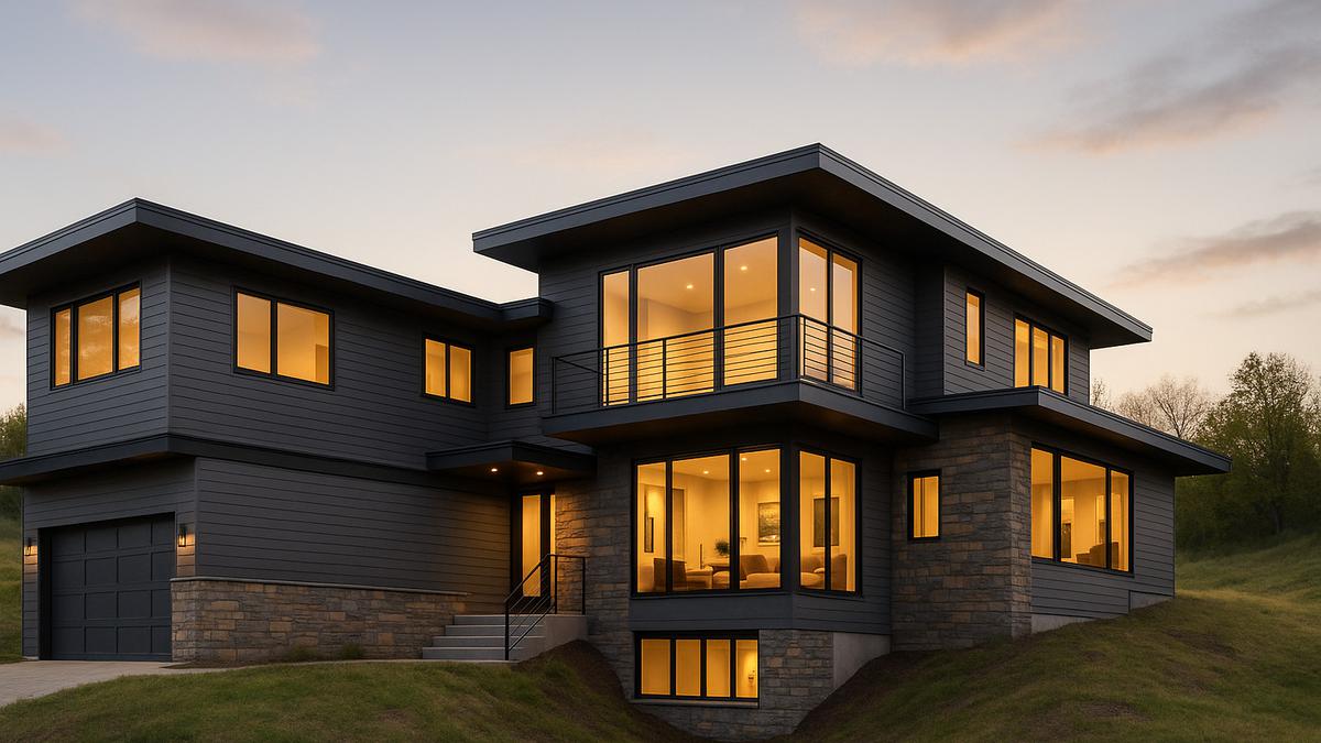 8 Model Desain Rumah L-Shape Dua Lantai Split-Level, Cocok untuk Tanah Tidak Rata