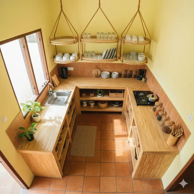 Inspirasi Dapur Tropis Kecil di Rumah Kampung