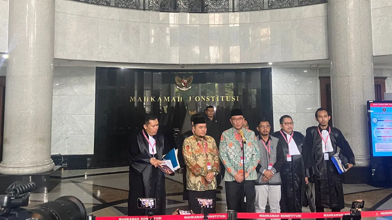 Perwakilan Komisi Pemilihan Umum (KPU) di Gedung Mahkamah Konstitusi (MK), Kamis (28/3/2024).