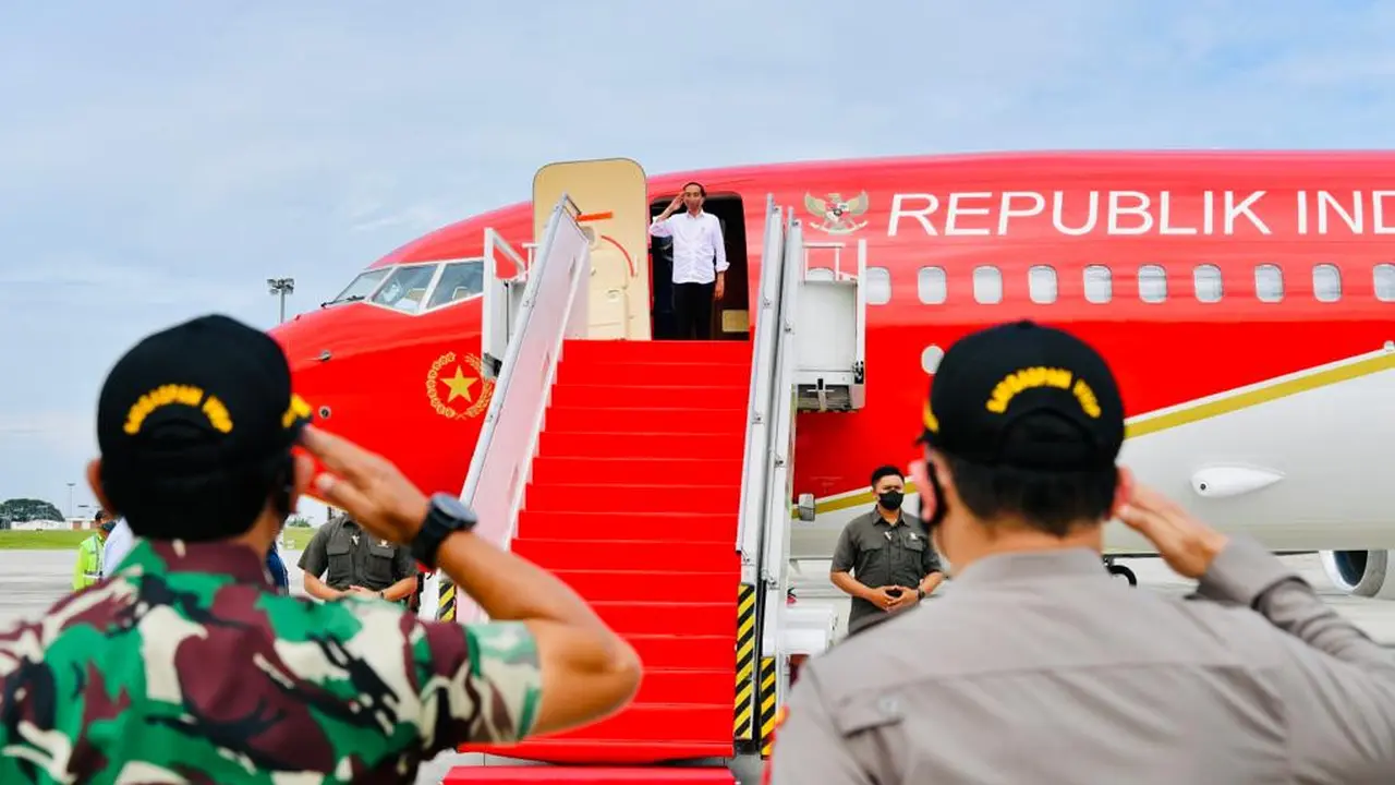 Presiden Joko Widodo atau Jokowi bertolak ke Provinsi Sulawesi Tengah (Sulteng) untuk kunjungan kerja, Kamis (24/2/2022)
