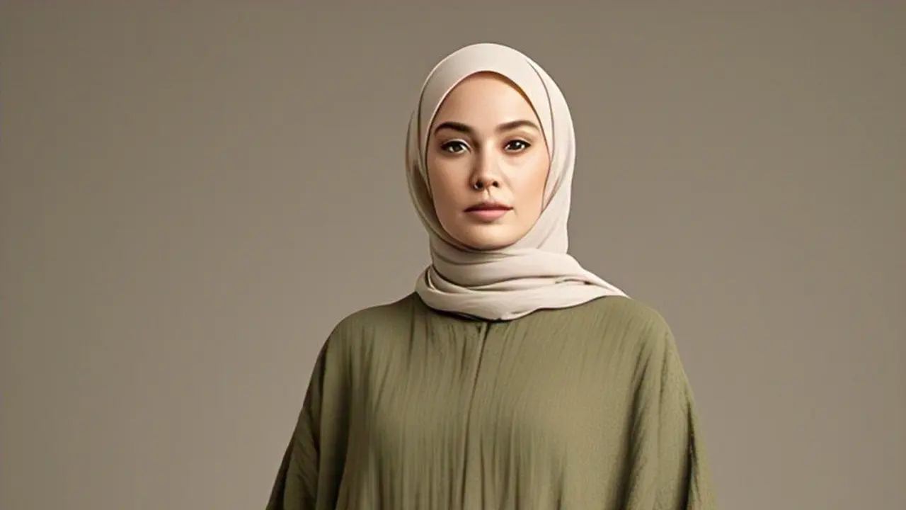Model Gamis Kaftan Kekinian untuk Wanita Usia 40-an