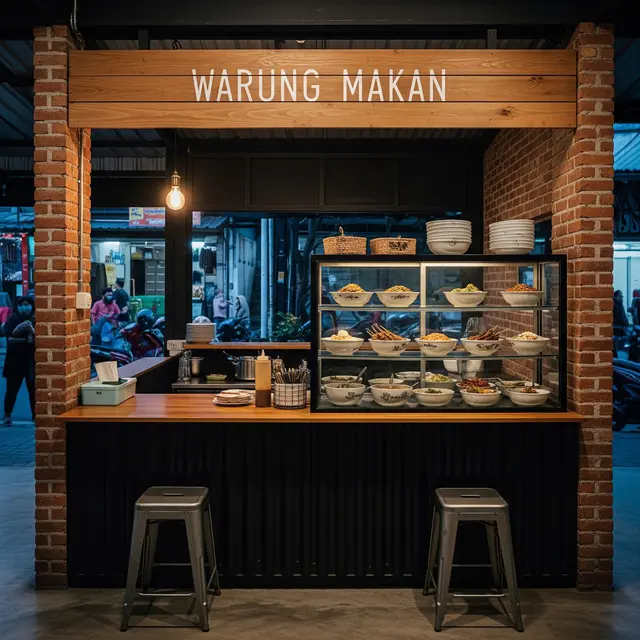 9 Desain Warung Makan Rumahan Ukuran 3x4 Meter Sederhana tapi Rapi, Menarik Pelanggan