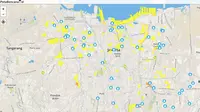 PetaBencana.id untuk memantau banjir Jakarta (Liputan6.com/ Agustin Setyo W).