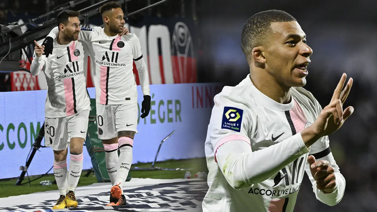 Foto: Aksi Duet Maut Neymar - Mbappe Saat Bikin Double Hattrick untuk PSG di Liga Prancis