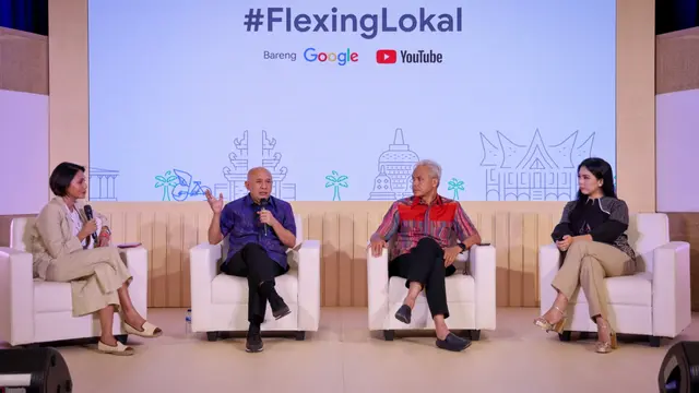 Menteri Koperasi dan UKM (MenKopUKM) Teten Masduki pada acara Flexing Lokal Bareng Google dan YouTube di Lokananta, Surakarta, Sabtu (12/8/2023).