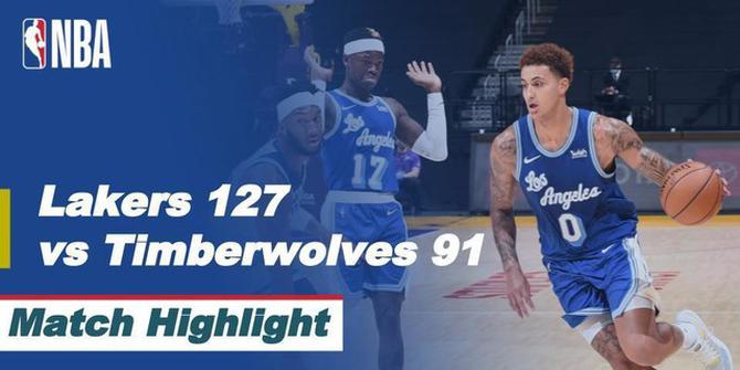 VIDEO: Highlights NBA, LA Lakers Kalahkan Minnesota Timberwolves 127-91