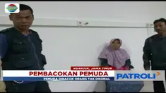 Tengah berkumpul dengan teman, seorang pemuda di Nganjuk, Jawa Timur, dibacok tiga orang tak dikenal.