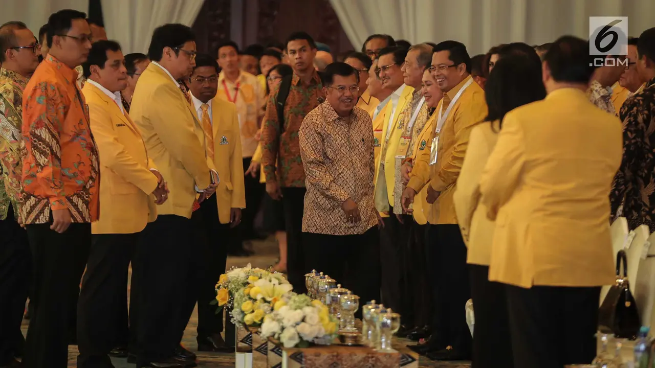 Didampingi Airlangga, Wapres Jusuf Kalla Hadiri Penutupan Munaslub Partai Golkar