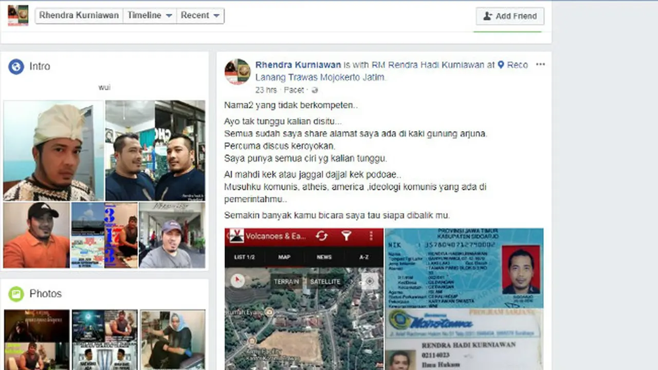 Facebook Rhendra Kurniawan