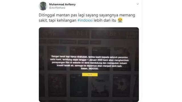 IndoXXI Bakal Tutup 1 Januari 2020, 8 Reaksi Netizen Ini Bikin Geleng Kepala