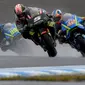 Pembalap Yamaha Tech 3, Johann Zarco saat beraksi pada balapan MotoGP Jepang 2017 di Twin Ring Motegi, Minggu (15/10/2017).