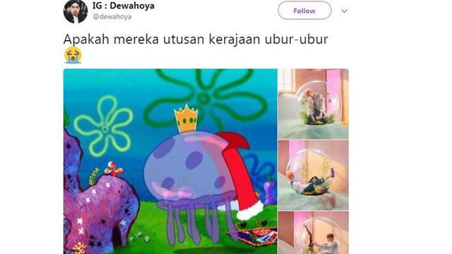 8 Meme Kocak Warganet Anggap Kerajaan Ubur Ubur Mirip Spongebob