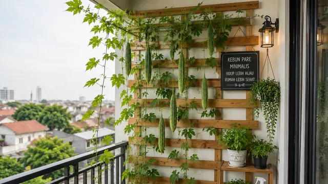 Kebun Pare Mini di Balkon Rumah