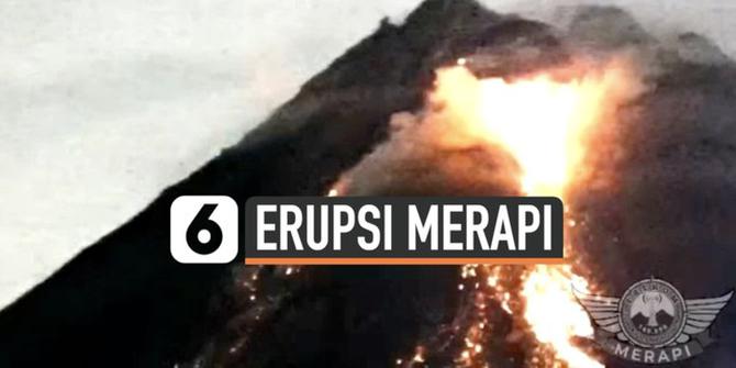 VIDEO: Detik-Detik Luncuran Lava Pijar dari Dua Titik Gunung Merapi
