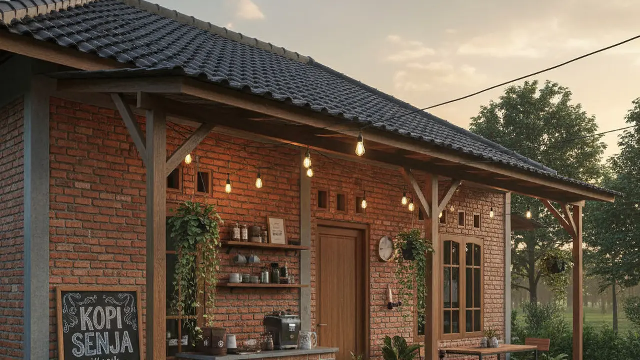 7 Model Rumah 1 Lantai dengan Warung Kopi Kecil di Teras, Inspirasi Hunian Fungsional yang Estetik