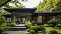 Model Rumah Modern Tropis dengan Taman di Tengah, Bikin Suasana Tenang dan Asri